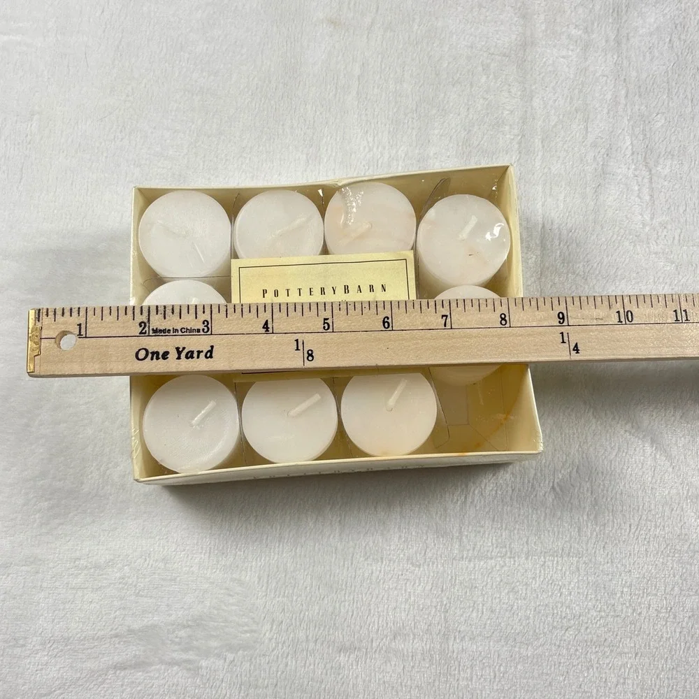 Pottery Barn White Votive Candles Set of 11 Unscented 15 Hour Burn Time